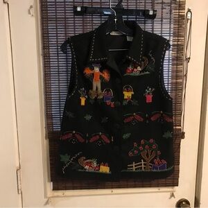 Halloween/Fall Wool Womens Wool Vest